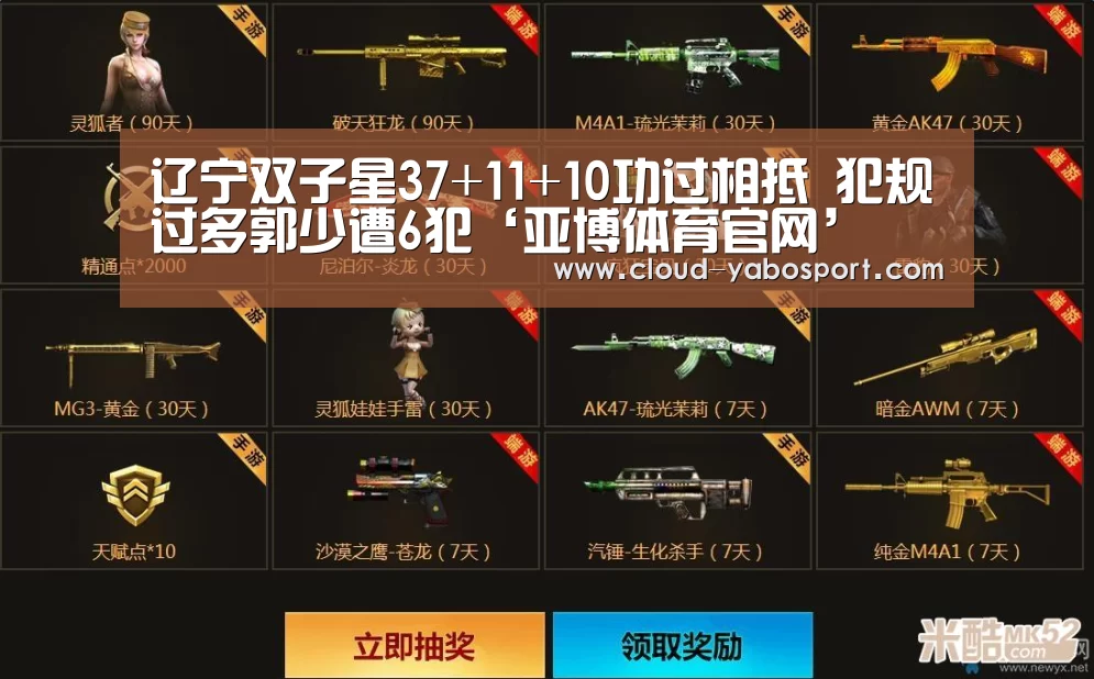 辽宁双子星37+11+10功过相抵 犯规过多郭少遭6犯‘亚博体育官网’(图1) 亚博体育